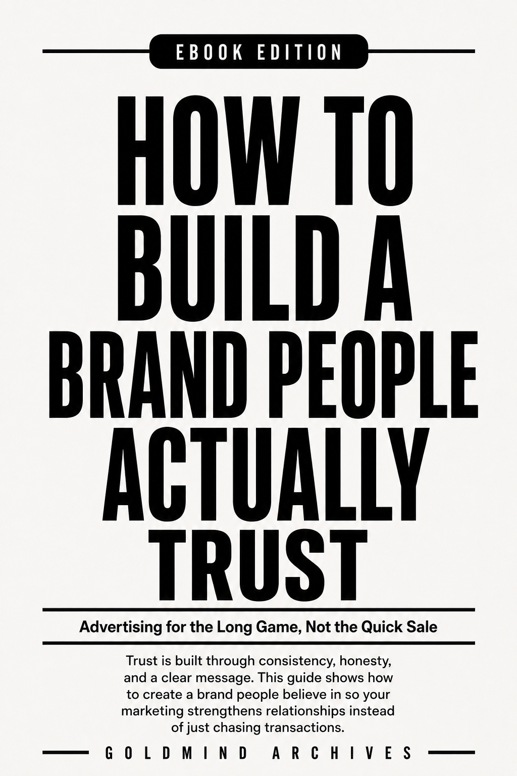 How to Build a Brand People Actually Trust cover