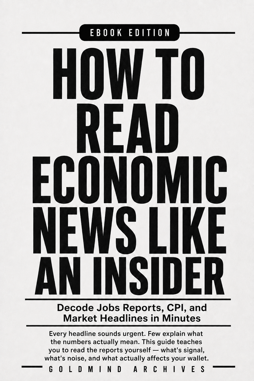 How to Read Economic News Like an Insider cover